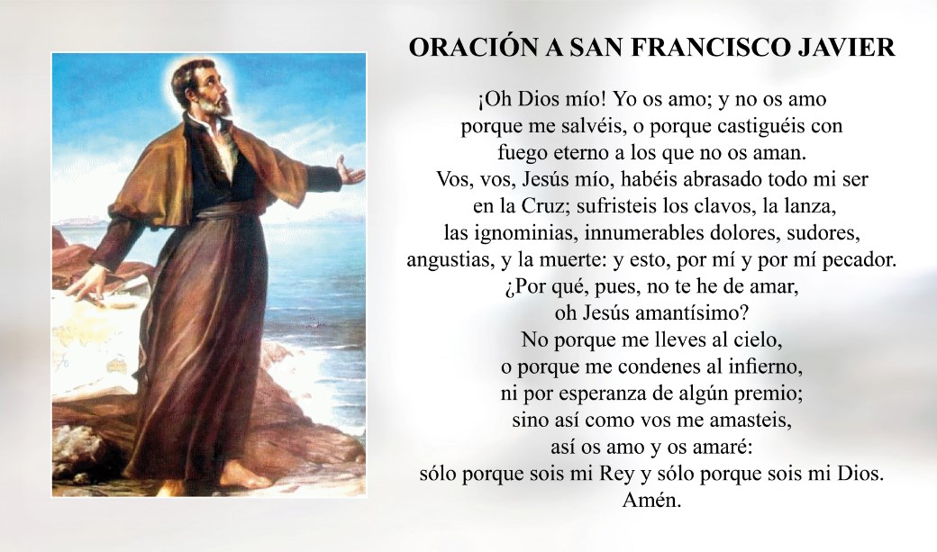 Oración a San Francisco Javier