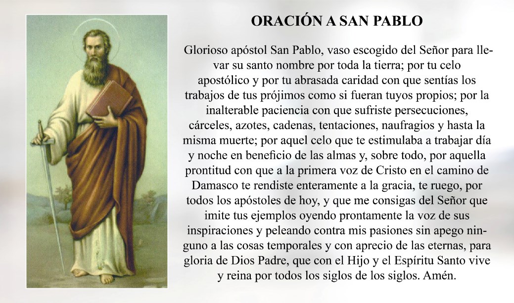 Oración a San Pablo