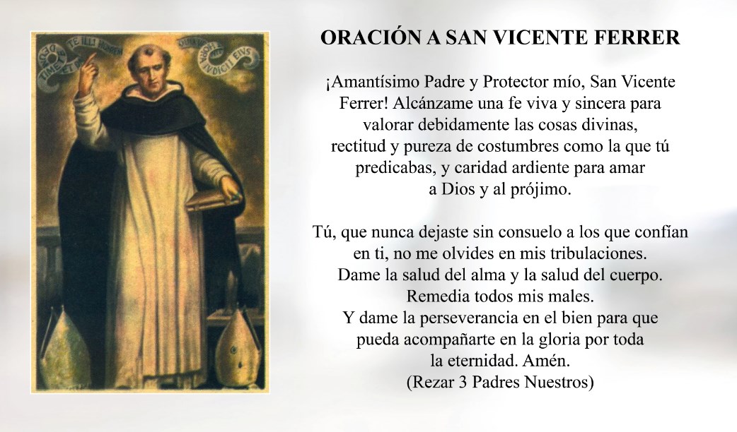 Oración a San Vicente Ferrer