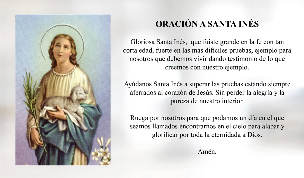 Oración a Santa Inés