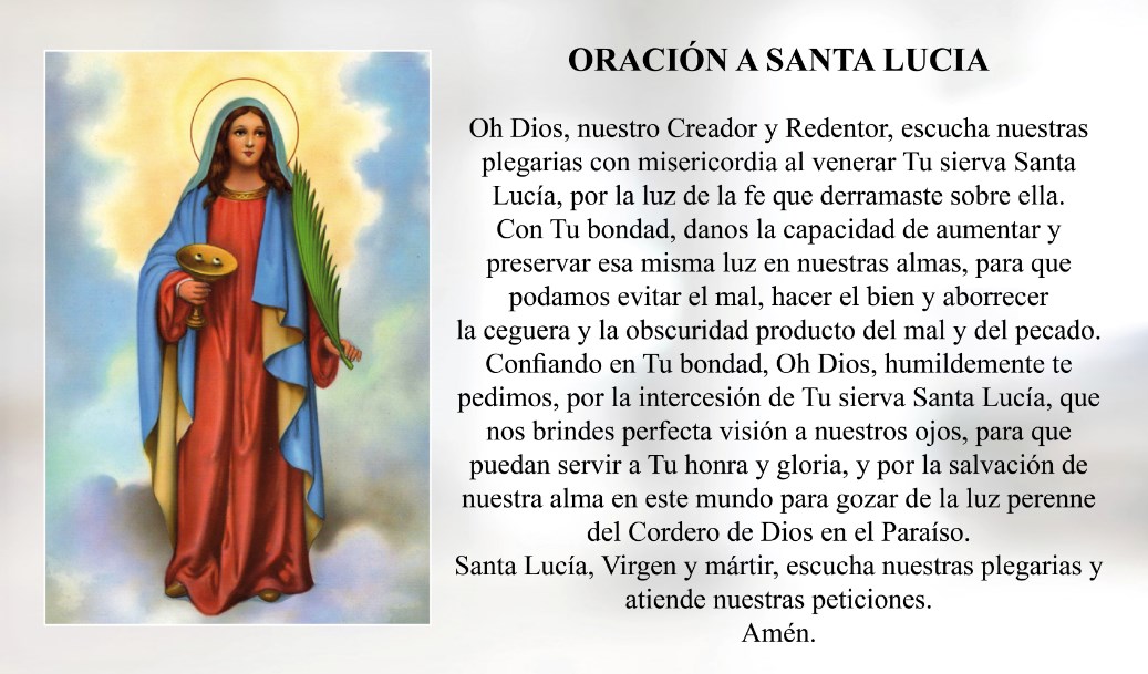 Oración a Santa Lucía